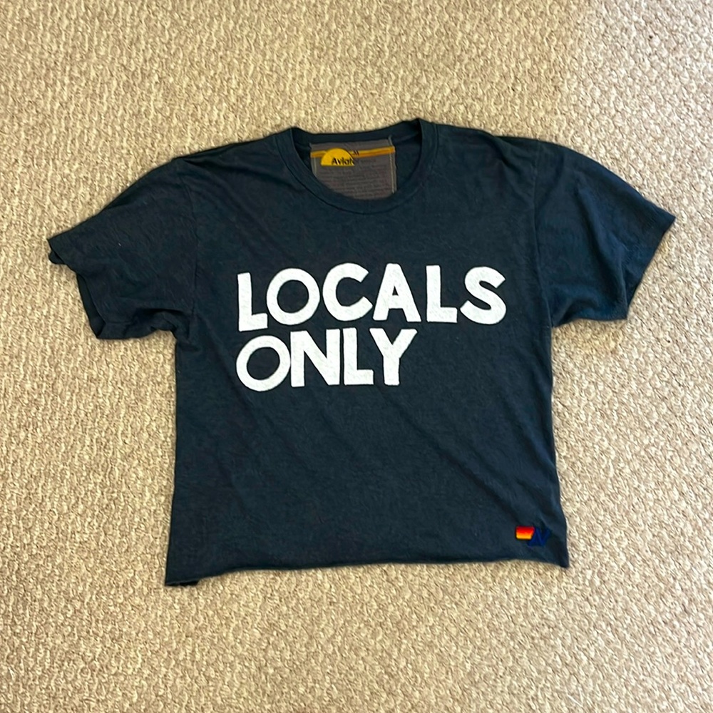 Aviator nation charcoal locals only tee